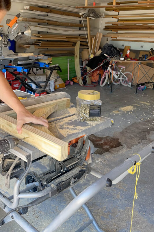 Building a wood corbel for DIY mailbox makeover.
